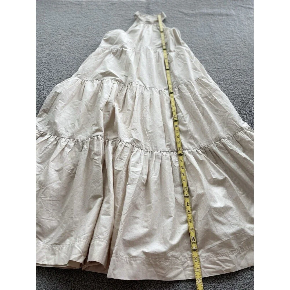 Anthropologie Maeve Midi Dress Women Halter Tired Preppy Cotton Flowy Sz 14 New